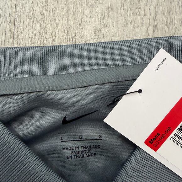 NWT Nike Dri-FIT Micro Pique 2.0 Polo Shirt Large Golf Golfing Gray DC1963-065 - Picture 4 of 8